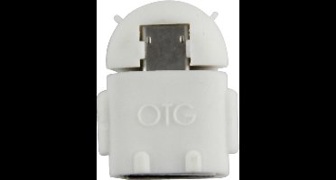 OTG-adapter - USB naar MicroUSB-adapter - Wit