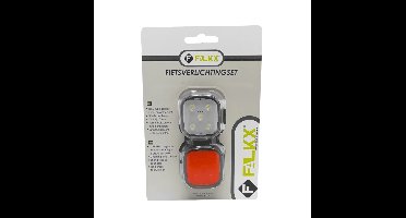 Falkx Siliconen LED fietsverlichting - 5 standen - USB oplaadbaar - Zwart
