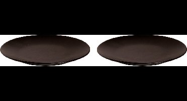 Mammoet - Moon - Bord - 2 stuks - ø 27,5 cm - Zwart - Stoneware - Bordenset