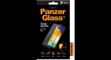 PanzerGlass Screenprotector geschikt voor Samsung Galaxy A03s Glazen | PanzerGlass Edge to Edge Screenprotector - Case Friendly - Zwart