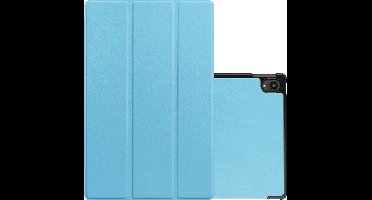 Hoes - Geschikt voor Lenovo Tab P11 - Dun & Stevig - Trifold Bookcase - Hard Cover - Hardcover Book Case - Tablet Hoesje - Lichtblauw