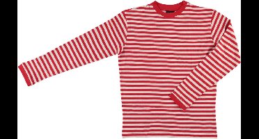 Apollo - Carnavalstrui kind - Carnavalskleding kinderen - Strepen - Rood/Wit - Maat 128/140 - Carnaval - Feestkleding - Carnavalskleding