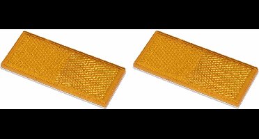 ProPlus Zelfklevende rechthoekige reflectoren - oranje - 85 x 40 mm - 2 stuks