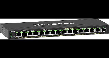NETGEAR GS316EP - Netwerk Switch - Plus Managed - 1 Gbps - PoE Switch - 16 poorten