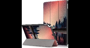 iPad hoes 2018 Dusk Print - iPad hoes 2017 - iPad hoes 6e generatie trifold case- iPad 2018 hoes - iPad 2017 hoes -Hoes iPad 2018 book case smart cover - Ntech