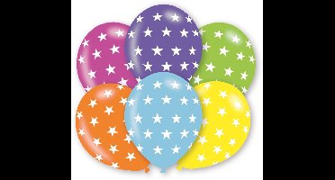 AMSCAN - 6 veelkleurige sterren ballonnen