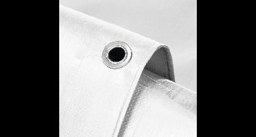 Dekzeil Doekzeil met zeilogen 8x12 m 260g/m² in wit gemaakt van PE