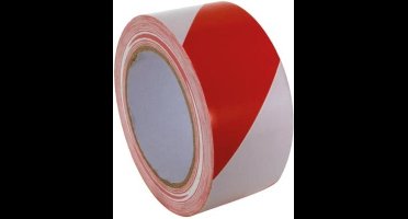 Perel Signalisatietape, voor waarschuwings- en markeringstoepassingen, zelfklevend, op rol, rood/wit, 5 cm x 33 m