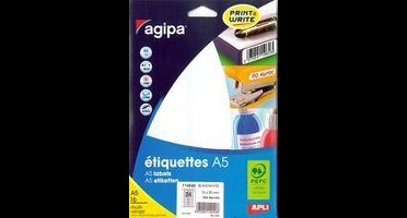 agipa universele etiketten, diameter: 24 mm, rond, wit