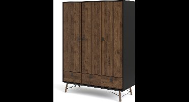 Giga Living Kledingkast Ry - Zwart - 150x60x200cm