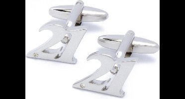 Manchetknopen - Cijfer Nummer Eenentwintig 21