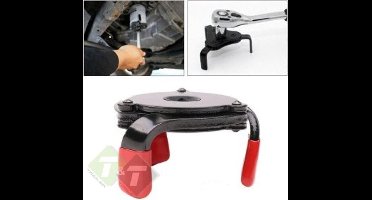 Oliefiltertang - 3-poots - Zwart/Rood - Filter snel en zonder Slip verwijderen