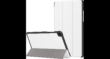 Hoes Geschikt voor Samsung Galaxy Tab A7 Hoes - 10.4 inch - (2020/2022) - Smart Case / Trifold Bookcase – Wit