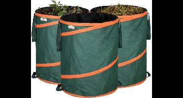 Gardebruk Popup tuinzak Set van 3 groene 85 liter per stuk