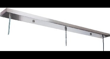 ETH plafondbalk 3 snoeren - 90 cm - metaal - grijs