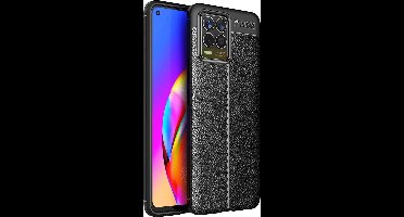 Just in Case hoesje geschikt voor Realme 8/8 Pro - TPU Hoesje Flexibel Soft Design - Zwart