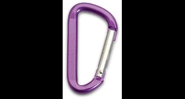 Karabijnhaak Plat 6mm aluminium lichtroze