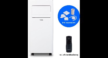 MEDION Mobiele Airco E901 (9000 BTU, 3-in-1, Koelen, Ontvochtigen, Ventileren, tot 32m², incl. Raamafdichtingskit, voor Slaapkamer en Woonkamer, Afstandsbediening, MD 37731)