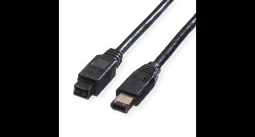 ROLINE IEEE 1394b / IEEE 1394 Kabel, 9/6polig, zwart, 1,8 m