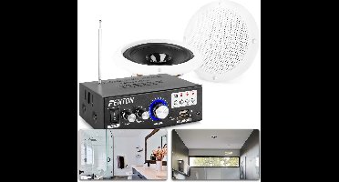 SkyTronic BS06 Badkamer speakerset 6.5 met versterker en 10 meter speakerkabel