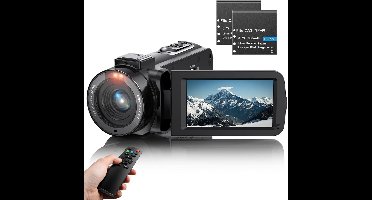 ApexArte® Vlog Camera voor Beginners - Videocamera voor Kinderen en Volwassenen - Handycam - 4K Kwaliteit