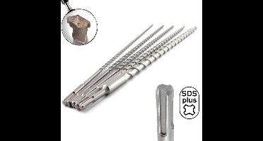 SDS+ borenset - steenborenset -betonboor steenboor 10/12/16/18/20 mm - lengte 600mm - 5-delig