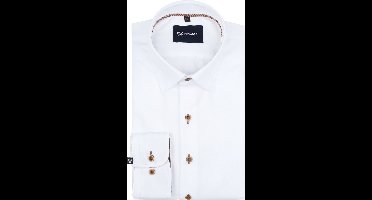 Suitable Overhemd Twill Wit - Maat 43 - Heren - Casual Shirt