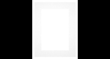 Passe-Partout Fotomaat 60x90 cm - Lijstmaat 68x98 cm - Wit - Museumkarton - Fotolijst niet inbegrepen