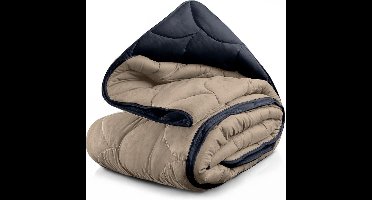 Lazy Dekbed & Dekbedovertrek in 1 - Double Face Dark Green Black