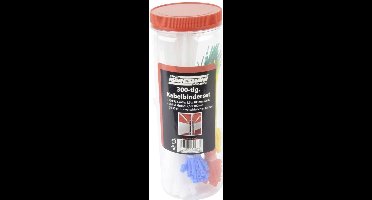 Brüder Mannesmann M13051 Kabelbinder 100 mm, 200 mm Wit, Rood, Groen, Geel, Blauw 300 stuk(s)