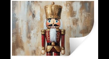 Muurstickers - Sticker Folie - Kerst - Poppetje - Abstract - 30x20 cm - Plakfolie - Muurstickers Kinderkamer - Zelfklevend Behang - Zelfklevend behangpapier - Stickerfolie