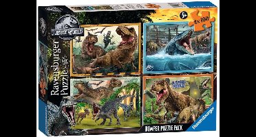 Ravensburger Jurassic World Puzzel 4x100 Stukjes Veelkleurig