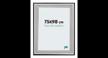 Your Decoration - Fotolijst 75x98 cm - Hout - Zwart Zilver Gepolijst - Birmingham