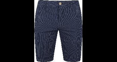 Suitable Aswin Short Donkerblauw Gestreept - Maat XXL - Heren - Korte broek