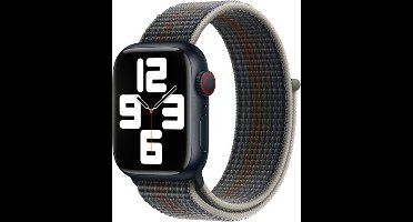 Apple Watch geweven sportbandje - Voor Apple Watch 3/4/5/6/7/8/SE/Ultra 42/44/45/49mm - Middernacht