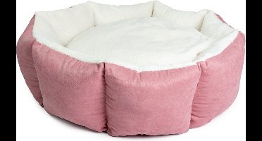 Duvoplus - Dierenkussen - Hond - Mand Hexa Velvet S - 50x50x24cm Roze - 1st