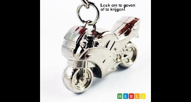 *** Motorfiets Sleutelhanger - Zilver - van Heble® ***