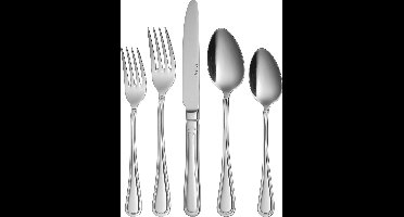 Sola Windsor Bestekset 6 persoons - 50 delig - Zilverwit Premium Edelstaal 18/10 - Vaatwasserbestendig