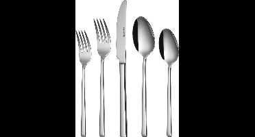 Sola Luxor Bestekset 8 persoons - 70 delig - Zilverwit Premium Edelstaal 18/10 - Vaatwasserbestendig