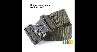 Heble® Tactical Belt (Army Green) - Military Style - Heavy Duty Riem - Metalen Veiligheidsriem Unisex Broekriem Army Green
