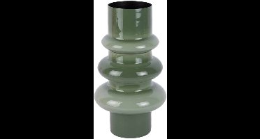 Present Time Vaas Grato Small - Jungle groen - Ø17cm - Metaal - Modern - Bloemenvaas - Woondecoratie - Decoratieve vaas voor woonkamer of slaapkamer - Moederdag - Moederdag cadeautje - Moederdag cadeau voor mama