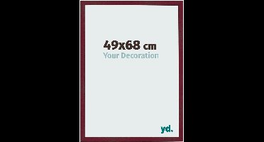 Your Decoration - Fotolijst 49x68 cm - MDF - Wijnrood Geveegd - Bologna