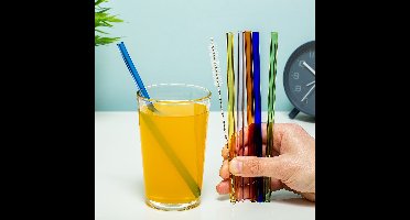 Glazen Rietjes (Set Van 6) - Gekleurd van OOTB