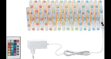 Paulmann 3989 LED-strip TIP complete set 10m RGB IP20 230/24V incl. 19 Watt dimbare lichtstrip wit plastic