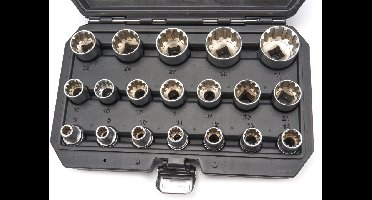 HBM 1/2 inch Multilock Doppenset 19-delig 8 tot 32 mm