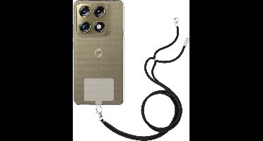 Just in Case hoesje met koord geschikt voor Motorola Signature Hoesje met Koord - Flexibele Case - Transparant