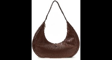 GUESS schoudertas Petra Hobo Chocolate donkerbruin
