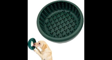 Maat S Likkom voor honden – Kalmerende likmat tegen angst, antislip likkom (ook geschikt voor de vriezer), verrijkend voerpuzzel voor afleiding – BPA-vrije siliconen, vaatwasserbestendig (Donkergroen)