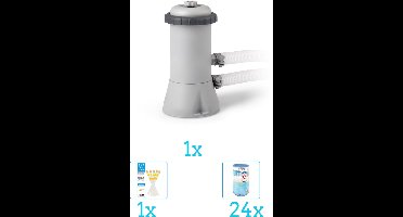 Intex 28604GS Filterpomp - 2.271 liter per uur inclusief Filter (24 stuks) - Testrips
