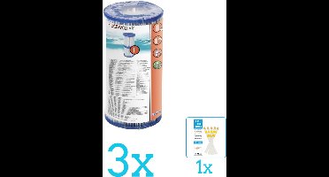 Bestway - Flowclear - Filtercartridge Type II - Volumebundel - Filter - 3-delig